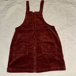 Orange overall dress